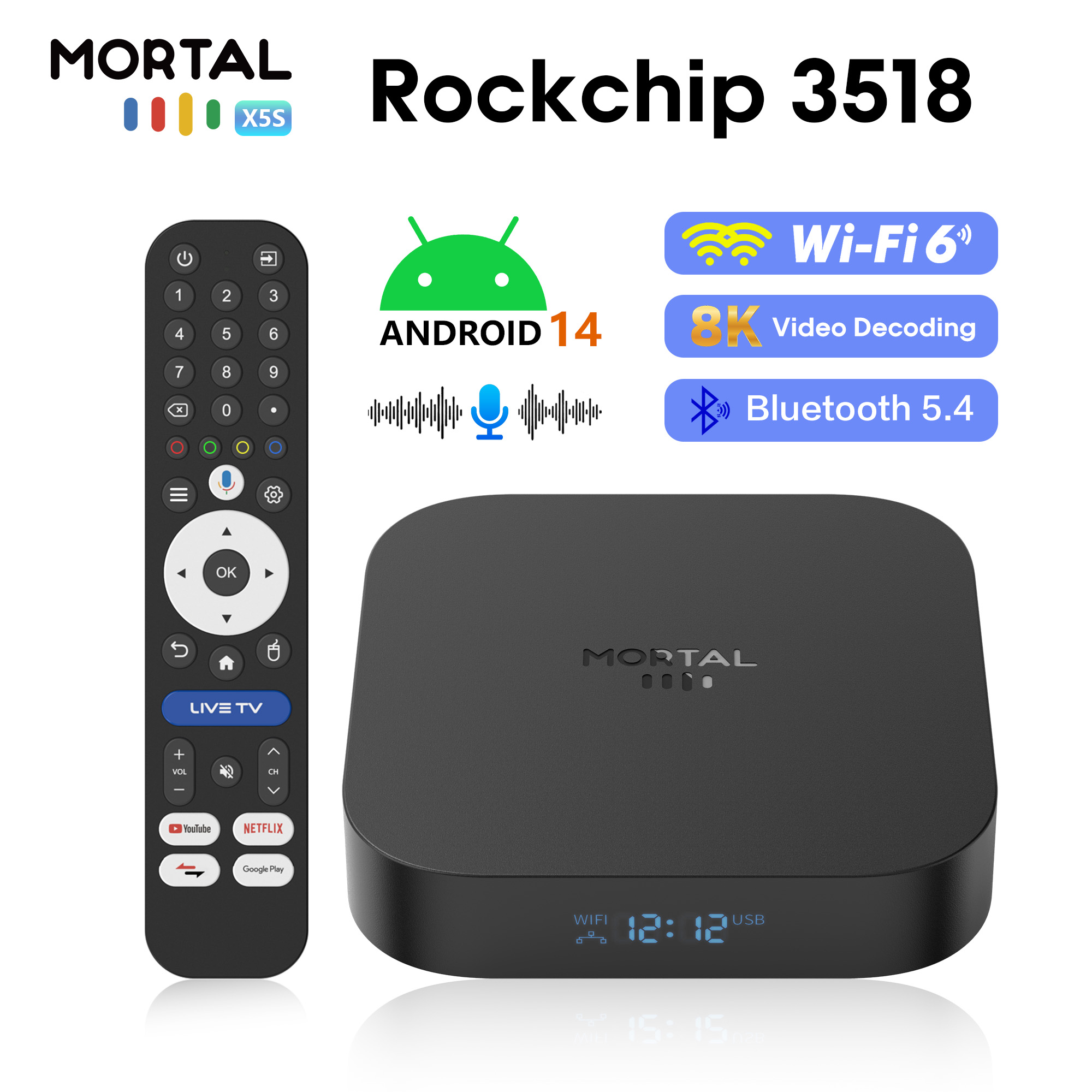 Radxa Rock 5B 16Gb - Mortal X5S Smart TV Box Android